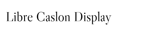 Libre Caslon Display