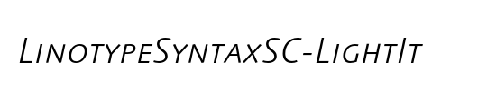 LinotypeSyntaxSC