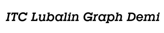 ITC Lubalin Graph Std