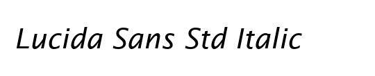 Lucida Sans Std