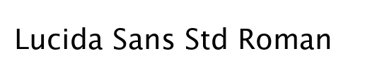 Lucida Sans Std