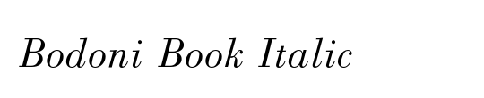 Bodoni LT Book