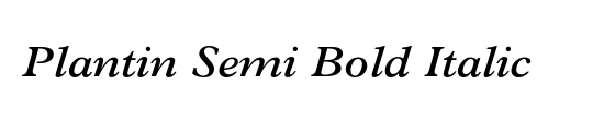 Plantin MT Bold Condensed