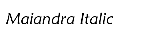 Maiandra Demi Bold Italic GD