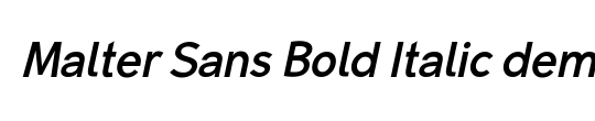 Malter Sans Light Italic Demo