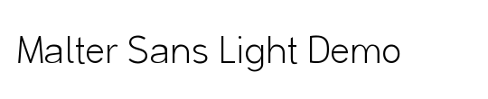 Malter Sans Light Italic Demo