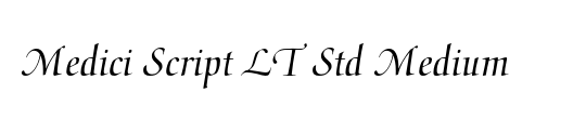 Medici Script LT Std