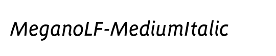 MeganoLF-MediumItalic