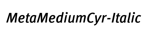 MetaMediumCyr-Italic