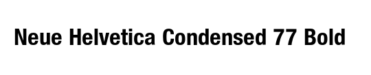 Neue Helvetica Condensed BQ