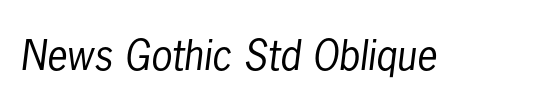 News Gothic Std