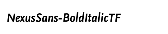 NexusSans-BoldItalicSC