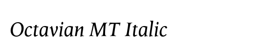 OctavianMT OsF Italic