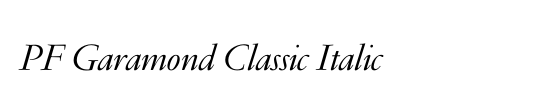 PF Garamond Classic Medium