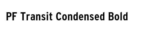 PFTransitCondensed Black