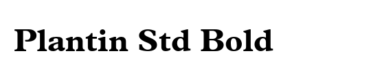 Plantin MT Bold Condensed