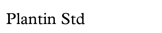 Plantin MT Bold Condensed