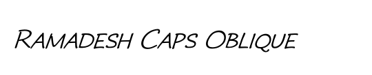 Ramadesh Caps Oblique