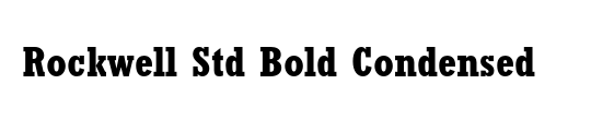 Rockwell Condensed Bold