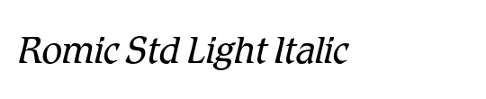 Romic Light Italic