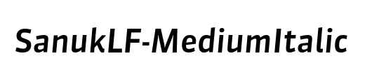 SanukLF-MediumItalic