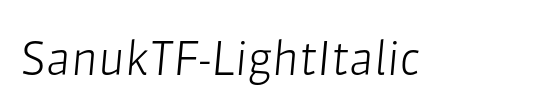 SanukTF-LightItalic