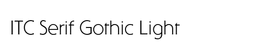 ITC Serif Gothic