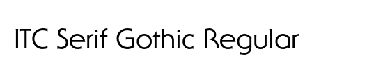 ITC Serif Gothic Std