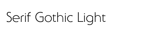 SerifGothic LT Light