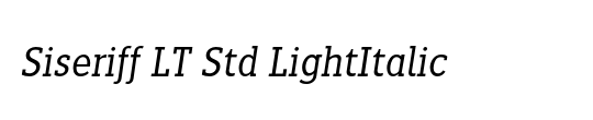 Siseriff LT Std LightItalic