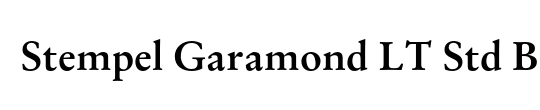 StempelGaramond LT Roman