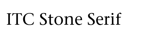 StoneSerif LT Bold