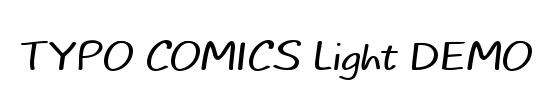 TYPO COMICS Light Italic DEMO