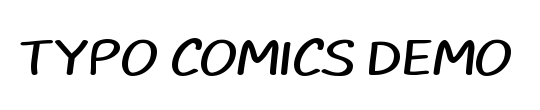 TYPO COMICS Bold Italic DEMO