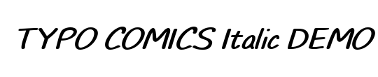 TYPO COMICS Bold Italic DEMO