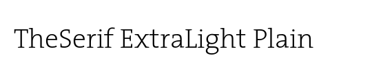 The Serif Extra Light-