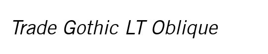 TradeGothic LT Extended