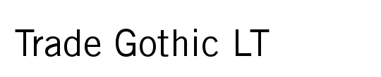 TradeGothic LT Bold