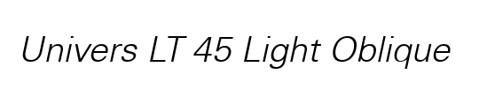 Univers LT 45 Light