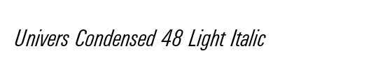 Univers LT 57 Condensed