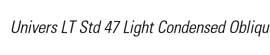 Univers LT 57 Condensed