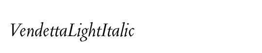 VendettaLightItalic