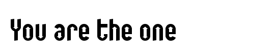 You are the one