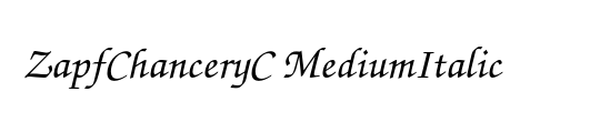 ZapfChanceryC MediumItalic