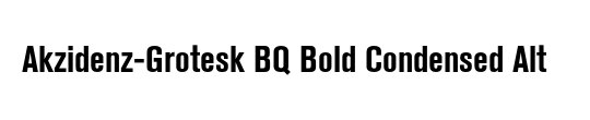 Akzidenz-Grotesk Condensed BQ