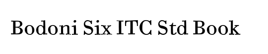 Bodoni Six ITC TT