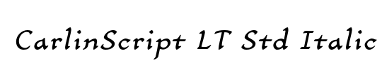 CarlinScript LT Std BoldIt