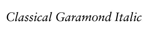 Classical Garamond