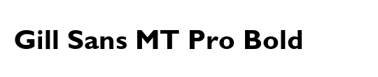 Gill Sans MT Pro