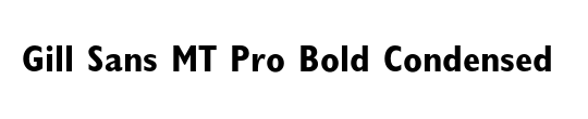 Gill Sans MT Pro